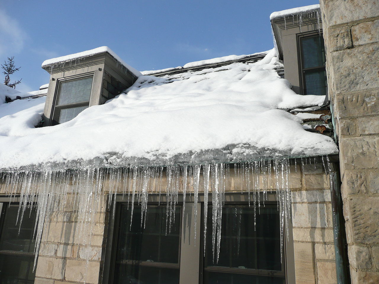 ice dam slate roof detroit