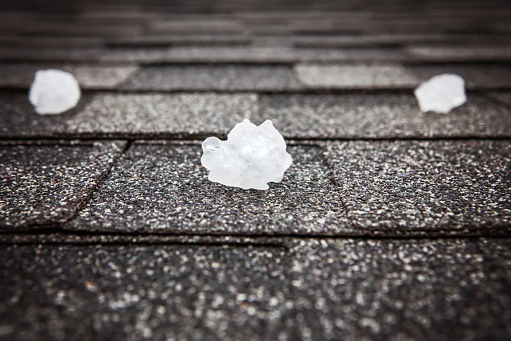 hail on roof