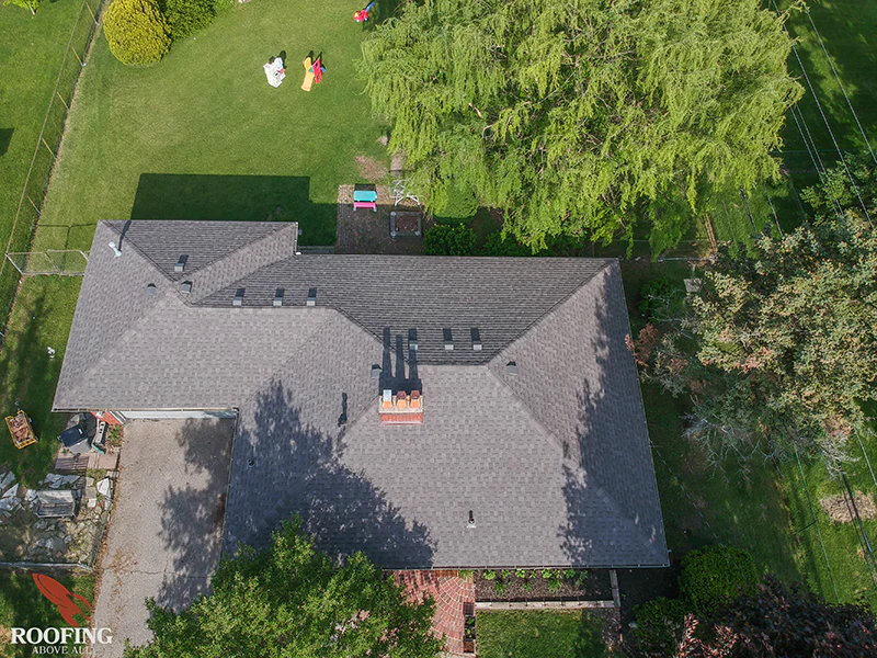 A hip roof with ventilation system