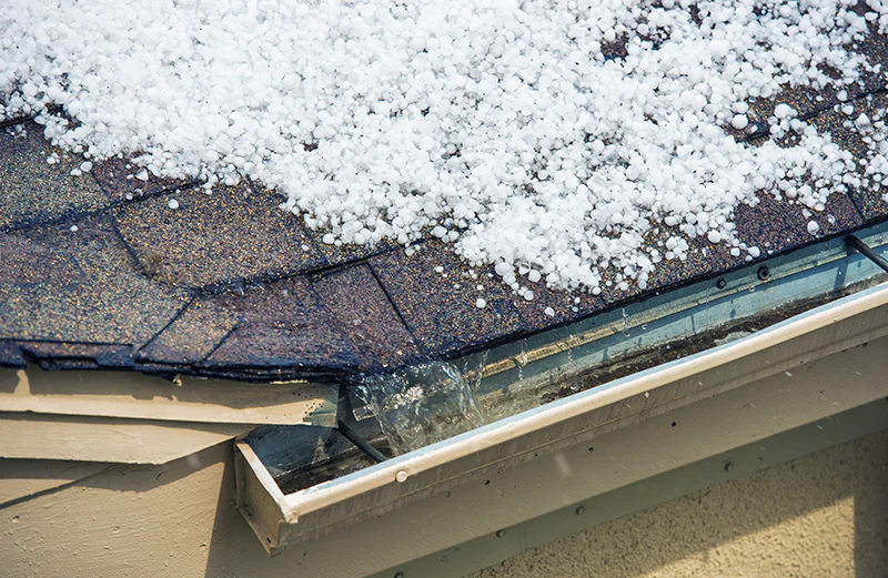 gutters filling with water