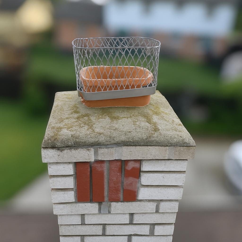 missing chimney cap blown off during a storm in Michigan