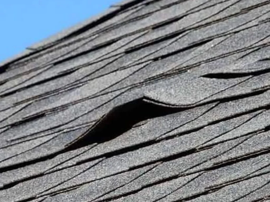 damage in asphalt shingles